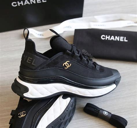 chanel black sneakers for sale|Chanel sneakers women price.